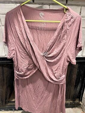 Kindred Bravely Front Twist Nursing Top Pink XXL